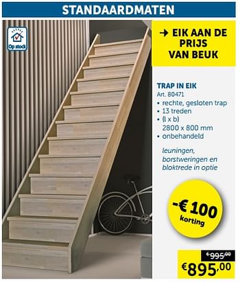 Promoties Trap in eik - Huismerk - Zelfbouwmarkt - Geldig van 23/07/2019 tot 19/08/2019 bij Zelfbouwmarkt