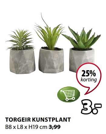 Promoties Torgeir kunstplant - Huismerk - Jysk - Geldig van 15/07/2019 tot 31/07/2019 bij Jysk