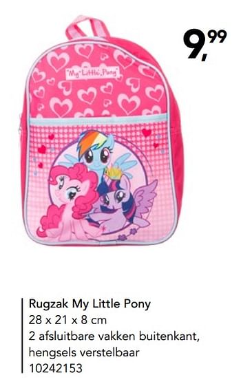 Promoties Rugzak my little pony - My Little Pony - Geldig van 19/07/2019 tot 08/09/2019 bij Bristol