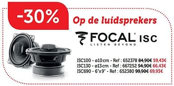 Promoties Luidsprekers focal isc100 - Huismerk - Auto 5  - Geldig van 11/07/2019 tot 18/08/2019 bij Auto 5
