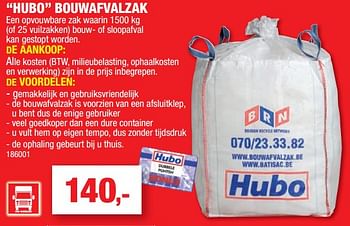 Promoties Hubo bouwafvalzak - Huismerk - Hubo  - Geldig van 17/07/2019 tot 28/07/2019 bij Hubo