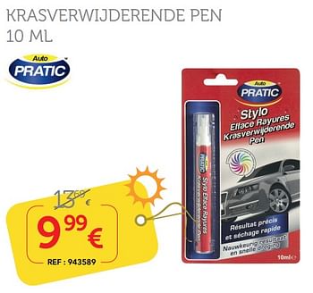 Promotions Krasverwijderende pen - Auto Pratic - Valide de 11/07/2019 à 18/08/2019 chez Auto 5