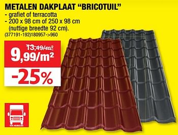 Promoties Metalen dakplaat bricotuil - Merk onbekend - Geldig van 17/07/2019 tot 28/07/2019 bij Hubo