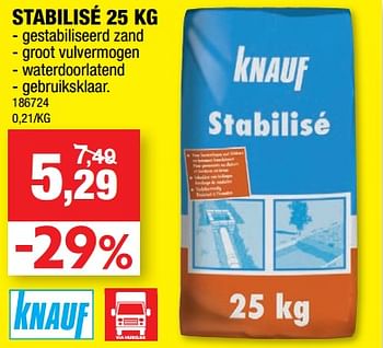 Promoties Stabilisé - Knauf - Geldig van 17/07/2019 tot 28/07/2019 bij Hubo