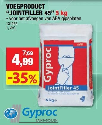 Promoties Voegproduct jointfiller - Gyproc - Geldig van 17/07/2019 tot 28/07/2019 bij Hubo
