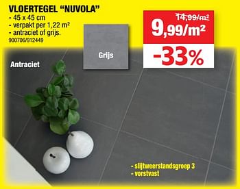 Promoties Vloertegel nuvola - Merk onbekend - Geldig van 17/07/2019 tot 28/07/2019 bij Hubo