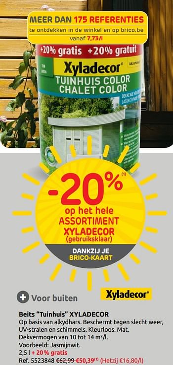 Promoties Beits tuinhuis xyladecor - Xyladecor - Geldig van 23/07/2019 tot 05/08/2019 bij Brico