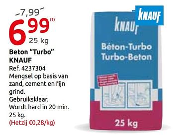 Promoties Beton turbo knauf - Knauf - Geldig van 23/07/2019 tot 05/08/2019 bij Brico