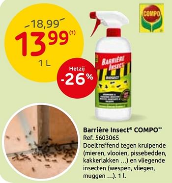 Promoties Barrière insect compo - Compo - Geldig van 23/07/2019 tot 05/08/2019 bij Brico