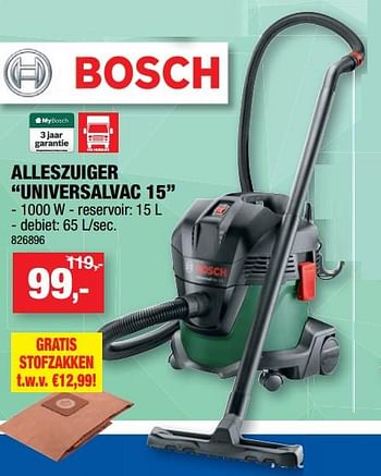 Promoties Bosch alleszuiger universalvac 15 - Bosch - Geldig van 17/07/2019 tot 28/07/2019 bij Hubo