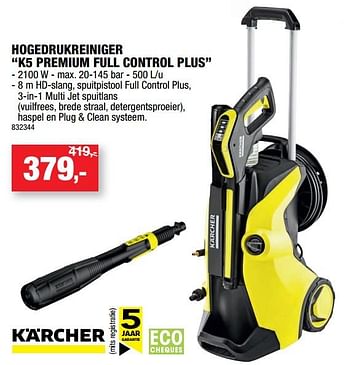Promoties Kärcher hogedrukreiniger k5 premium full control plus - Kärcher - Geldig van 17/07/2019 tot 28/07/2019 bij Hubo