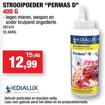 Promoties Strooipoeder permas d - Edialux - Geldig van 17/07/2019 tot 28/07/2019 bij Hubo