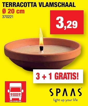 Promoties Terracotta vlamschaal - Spaas - Geldig van 17/07/2019 tot 28/07/2019 bij Hubo