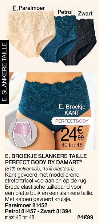 Promoties Broekje slankere taille perfect body by damart - Huismerk - Damart - Geldig van 17/07/2019 tot 30/09/2019 bij Damart