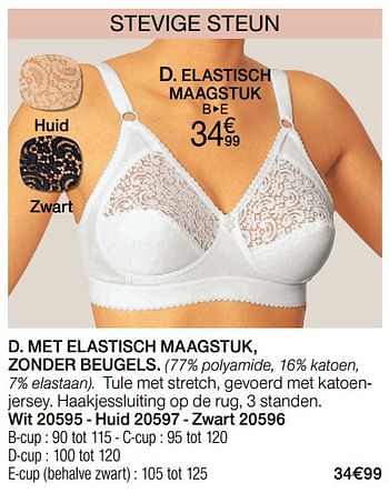 Promoties Met elastisch maagstuk, zonder beugels - Huismerk - Damart - Geldig van 17/07/2019 tot 30/09/2019 bij Damart