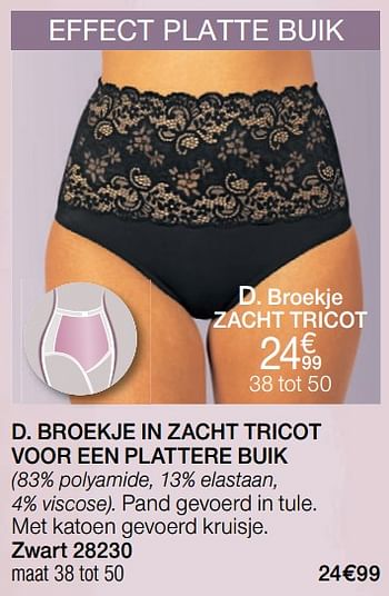 Promoties Broekje in zacht tricot voor een plattere buik - Huismerk - Damart - Geldig van 17/07/2019 tot 30/09/2019 bij Damart