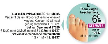 Promoties 3 teen--vingerbeschermers - Epitact - Geldig van 17/07/2019 tot 30/09/2019 bij Damart