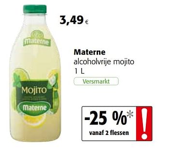 Promoties Materne alcoholvrije mojito - Materne - Geldig van 17/07/2019 tot 30/07/2019 bij Colruyt