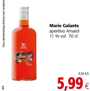 Promoties Marie galante aperitivo amarol - Marie Galante - Geldig van 17/07/2019 tot 30/07/2019 bij Colruyt