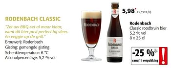 Promoties Rodenbach classic roodbruin bier - Rodenbach - Geldig van 17/07/2019 tot 30/07/2019 bij Colruyt