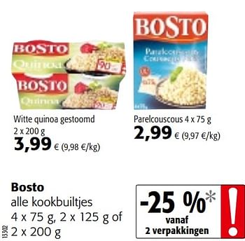 Promoties Bosto alle kookbuiltjes - Bosto - Geldig van 17/07/2019 tot 30/07/2019 bij Colruyt