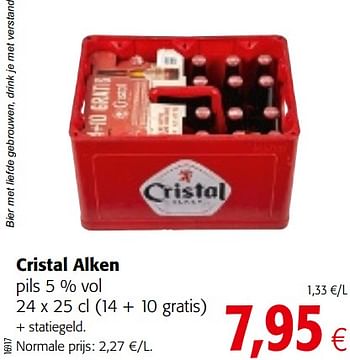 Promoties Cristal alken pils - Cristal - Geldig van 17/07/2019 tot 30/07/2019 bij Colruyt