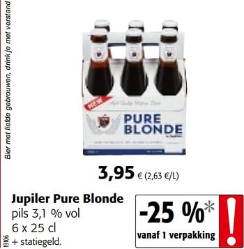 Promoties Jupiler pure blonde pils - Jupiler - Geldig van 17/07/2019 tot 30/07/2019 bij Colruyt