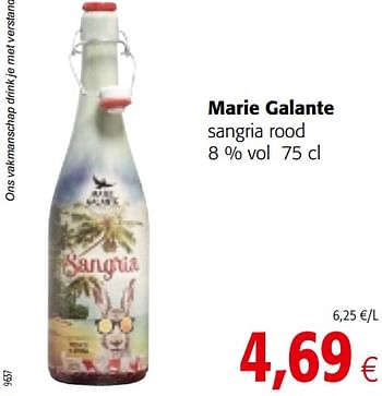 Promoties Marie galante sangria rood - Marie Galante - Geldig van 17/07/2019 tot 30/07/2019 bij Colruyt