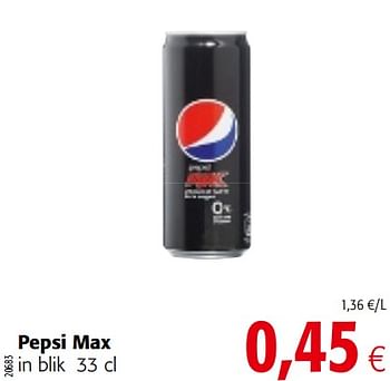 Promotions Pepsi max - Pepsi - Valide de 17/07/2019 à 30/07/2019 chez Colruyt