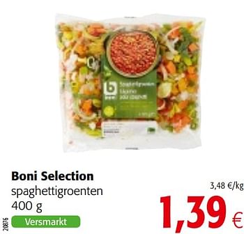 Promoties Boni selection spaghettigroenten - Boni - Geldig van 17/07/2019 tot 30/07/2019 bij Colruyt