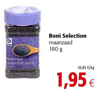 Promoties Boni selection maanzaad - Boni - Geldig van 17/07/2019 tot 30/07/2019 bij Colruyt
