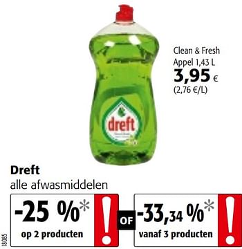 Promoties Dreft alle afwasmiddelen - Dreft - Geldig van 17/07/2019 tot 30/07/2019 bij Colruyt