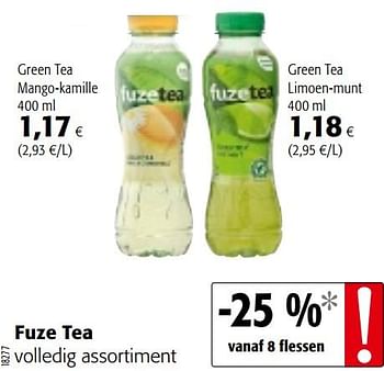 Promoties Fuze tea volledig assortiment - FuzeTea - Geldig van 17/07/2019 tot 30/07/2019 bij Colruyt