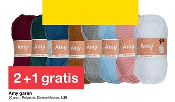 Promoties Amy garen - Amy's - Geldig van 20/07/2019 tot 26/07/2019 bij Zeeman