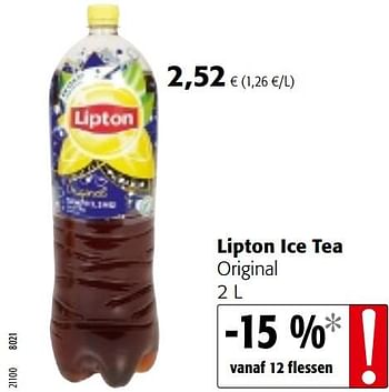 Promoties Lipton ice tea original - Lipton - Geldig van 17/07/2019 tot 30/07/2019 bij Colruyt