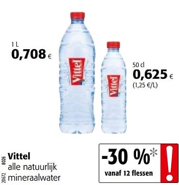 Promoties Vittel alle natuurlijk mineraalwater - Vittel - Geldig van 17/07/2019 tot 30/07/2019 bij Colruyt