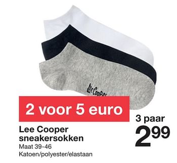 Promoties Lee cooper sneakersokken - Lee Cooper - Geldig van 20/07/2019 tot 26/07/2019 bij Zeeman