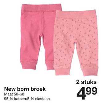 Promoties New born broek - Huismerk - Zeeman  - Geldig van 20/07/2019 tot 26/07/2019 bij Zeeman