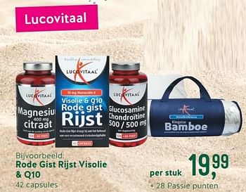Promoties Rode gist rijst visolie + q10 - Lucovitaal - Geldig van 15/07/2019 tot 11/08/2019 bij Holland & Barret