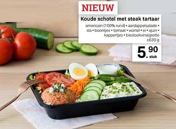 Promotions Koude schotel met steak tartaar - Huismerk - Buurtslagers - Valide de 19/07/2019 à 15/08/2019 chez Buurtslagers