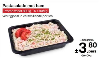 Promotions Pastasalade met ham - Huismerk - Buurtslagers - Valide de 19/07/2019 à 15/08/2019 chez Buurtslagers