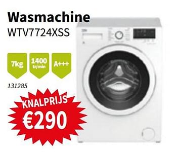 Promotions Beko wasmachine wtv7724xss - Beko - Valide de 18/07/2019 à 31/07/2019 chez Cevo Market