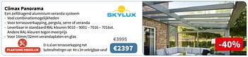 Promoties Climax panorama - Skylux - Geldig van 18/07/2019 tot 31/07/2019 bij Cevo Market