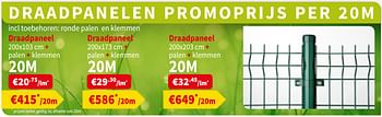 Promoties Draadpaneel + palen + klemmen - Huismerk - Cevo - Geldig van 18/07/2019 tot 31/07/2019 bij Cevo Market