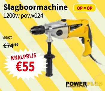 Promoties Powerplus slagboormachine powx024 - Powerplus - Geldig van 18/07/2019 tot 31/07/2019 bij Cevo Market
