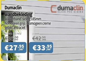 Promoties Dumaclin wandbekleding - DumaClin - Geldig van 18/07/2019 tot 31/07/2019 bij Cevo Market