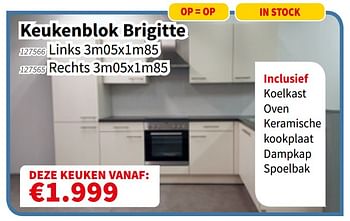 Promoties Keukenblok brigitte - Huismerk - Cevo - Geldig van 18/07/2019 tot 31/07/2019 bij Cevo Market