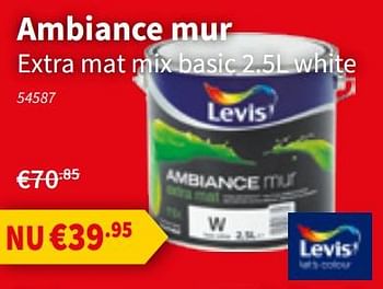 Promoties Ambiance mur extra mat mix basic - Levis - Geldig van 18/07/2019 tot 31/07/2019 bij Cevo Market