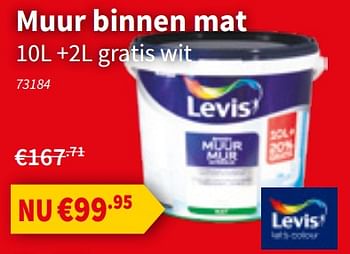 Promoties Muur binnen mat - Levis - Geldig van 18/07/2019 tot 31/07/2019 bij Cevo Market