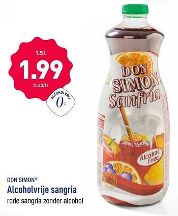 Promoties Alcoholvrije sangria - Don Simon - Geldig van 22/07/2019 tot 27/07/2019 bij Aldi